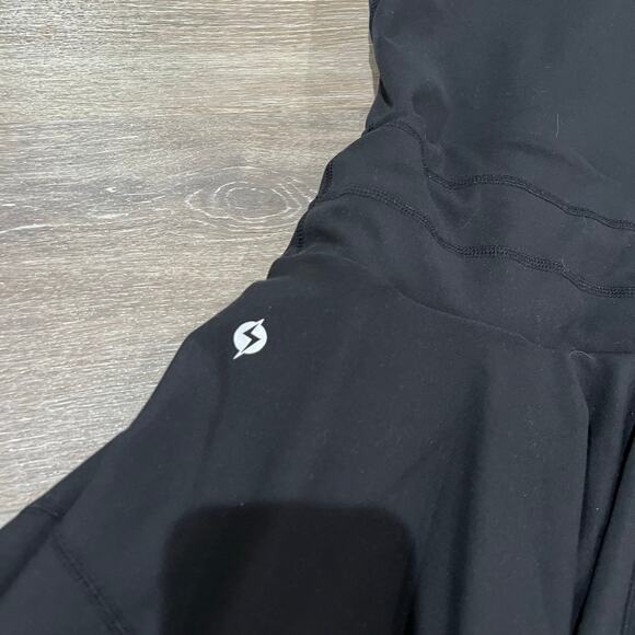 Popflex Black Twirl Dress Built In Shorts Tennis Athletic Dress Large - Picture 9 of 10